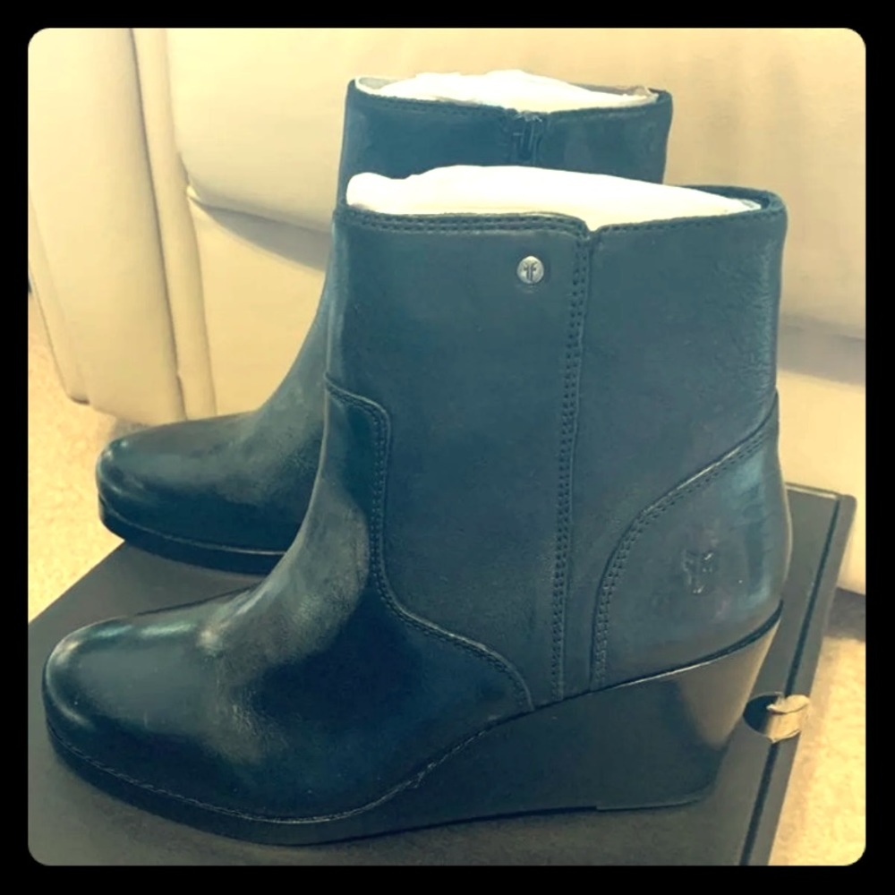 Frye Emma wedge booties